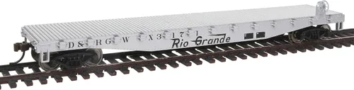 Vista 9 de Walthers Trainline Flatcar-Ready to Run-Atchison, Topeka & Santa Fe #88985 (rojo, blanco) 931-1605 HO Scale Model Railroad - Modelo de carga