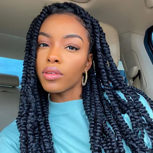 Vista 33 de Fulcrum Pelo de ganchillo Passion Twist de 8 pulgadas, 9 paquetes de cabello pretrenzado y prerrizado para mujeres negras (8 pulgadas