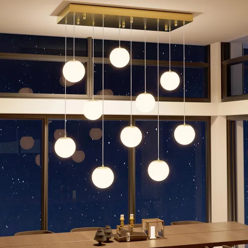 Vista 44 de ykolupty Lámpara colgante negra de 1 luz moderna de globo de vidrio gris ahumado, luces colgantes para isla de cocina, luces colgantes ajustables