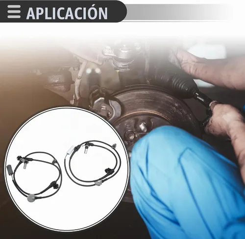 Vista 3 de Motoforti Sensor de velocidad de rueda ABS delantero izquierdo derecho para Mazda CX-7 2007-2012, sensor ABS, NO.57455S84A52/57450S84A52, negro, 1