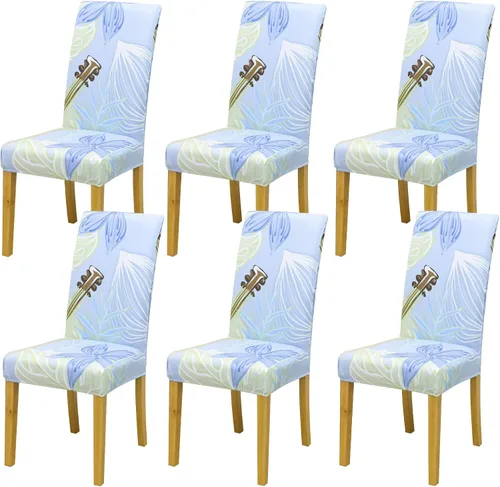 Vista 96 de Fundas para Sillas de Comedor, Juego de Fundas para Sillas de Comedor de 4 Piezas, Fundas Elásticas para Sillas de Cocina, Fundas para Sillas