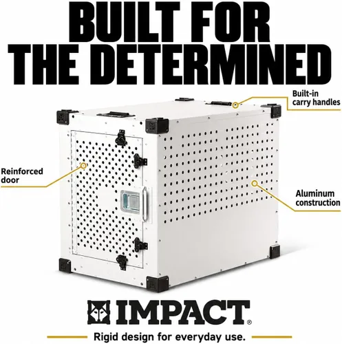Vista 5 de Cajón Impact Indestructible para Perros de Alta Ansiedad para Perros Medianos - Perrera de Interior Resistente a Prueba de Escapes con Aluminio