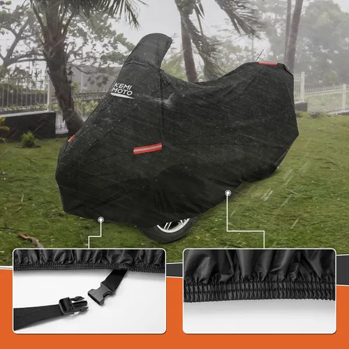 Vista 4 de KEMIMOTO Funda Completa Compatible con Can-Am Spyder RT/RT Limited 2010-2019 Funda con Tiras Reflectantes A Prueba de Polvo, Resistente al Agua