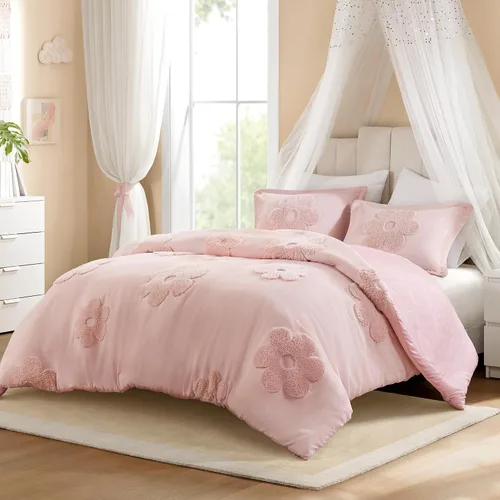 Vista 11 de Intelligent Design Kids Cosmos Juego de Edredón Tamaño Twin – Chenilla Tufted con Estrella Azul y Luna, Ropa de Cama Reversible de 2 Piezas