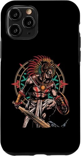 Vista 28 de Funda para iPhone 11 Pro Max Aztec Jaguar Ancient Warrior Native Mexican Mythology Case