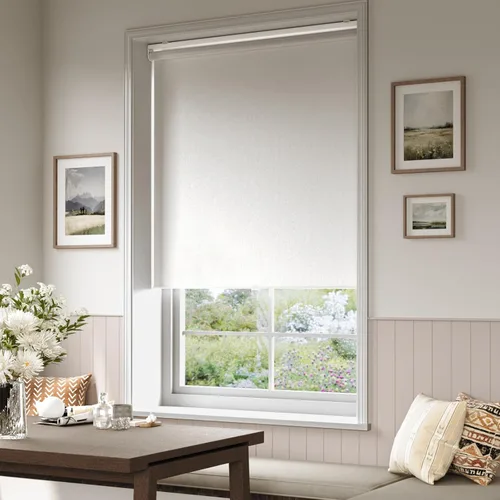 Vista 19 de Persianas enrollables opacas sin cordón para oscurecer la habitación, con sistema de resorte, protección UV, persianas de puerta, para hogar y Negro