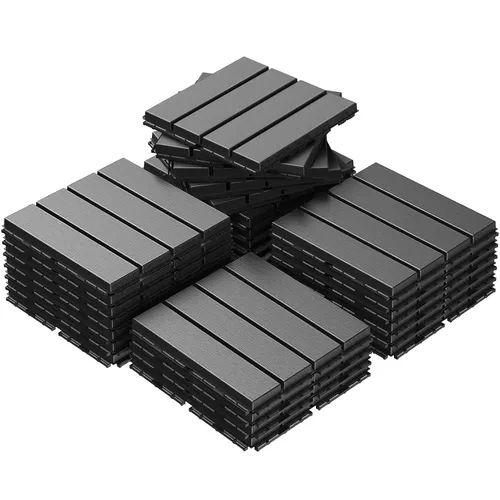 Vista 10 de Goovilla - Azulejos de plástico entrelazados para terraza, paquete de 9 para balcón, 12 x 12 pulgadas, piso impermeable para todo clima, azulejos