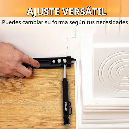 Vista 7 de Saker Herramienta de Trazado Multifunción - Lápiz de Construcción - Herramienta de Trazado de Aleación de Aluminio con Lápiz para Agujeros