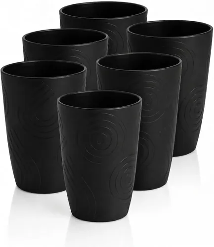 Vista 33 de Vasos de paja de trigo de 16 onzas, vasos de plástico