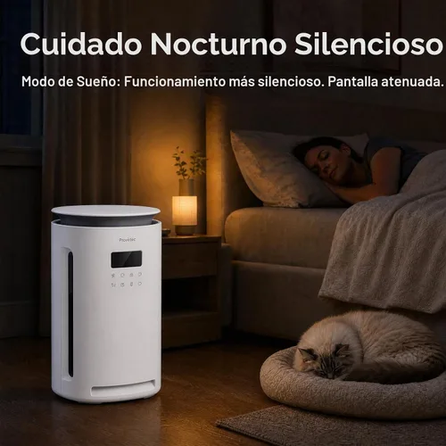 Vista 8 de Provirtec Purificador de aire para mascotas para el hogar con 2 prefiltros