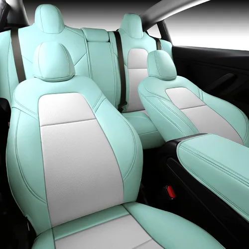 Vista 20 de Funda INCH EMPIRE para asiento de coche, ajuste personalizado para Tesla Model 3, protector de cojín de asiento de cuero sintético para 2017 2018