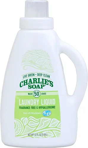 Vista 3 de Charlie's Soap - Detergente líquido para lavandería sin fragancia - 50 cargas (Una botella de 50 cargas, 50 cargas totales)