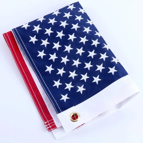 Vista 5 de Amarine Made Bandera náutica estadounidense de 12 x 18 pulgadas con rayas cosidas y estrellas bordadas, 18 pulgadas x 11.8 in, para barco, yate