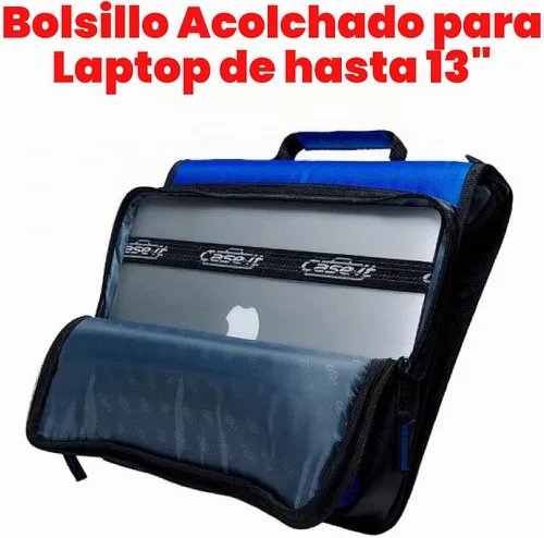 Vista 4 de Case-it - Carpeta escolar con cremallera, juntas tóricas de 2 pulgadas, 350