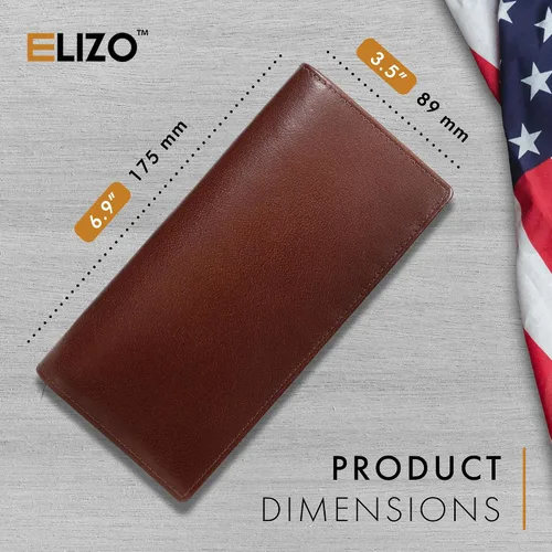 Vista 2 de ELIZO Carteras largas para hombre, Bourbon, Cartera larga