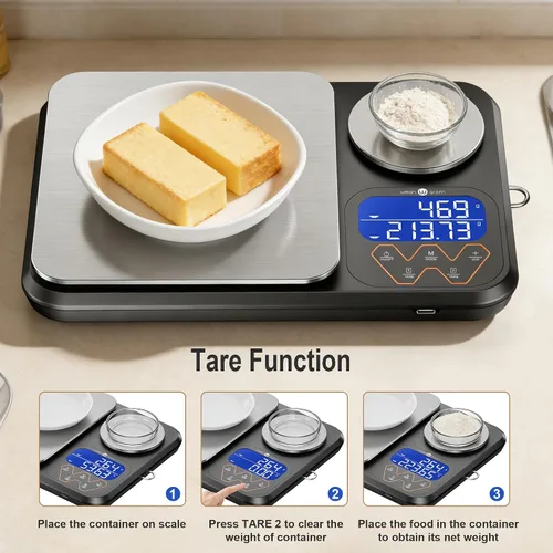 Vista 8 de Peso dual recargable de las básculas de la cocina de la comida