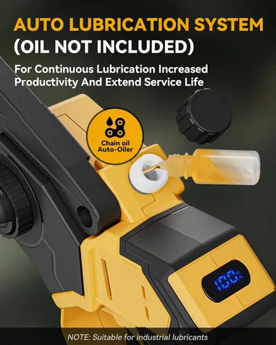 Vista 6 de Mini motosierra inalámbrica para batería Dewalt de 20 V máximo, 8 pulgadas y 6 pulgadas, motosierra 2 en 1 con motor sin escobillas y engrasador