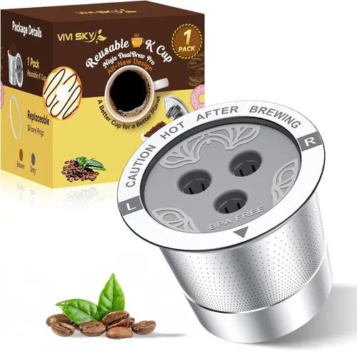 Vista 10 de VIVI SKY Ninja - Cápsula de café reutilizable: paquete de 2 para Ninja