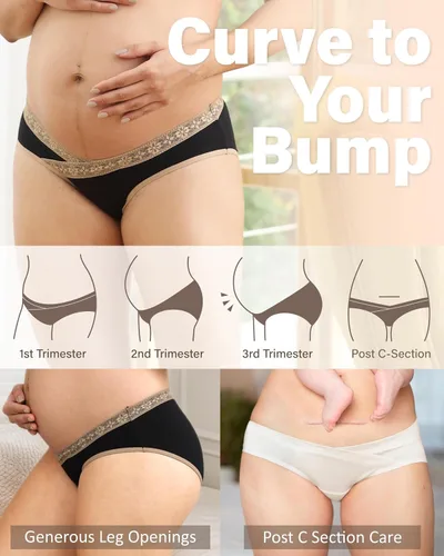 Vista 10 de Intimate Portal - Ropa interior de maternidad para debajo del vientre o pancita, panties post-parto