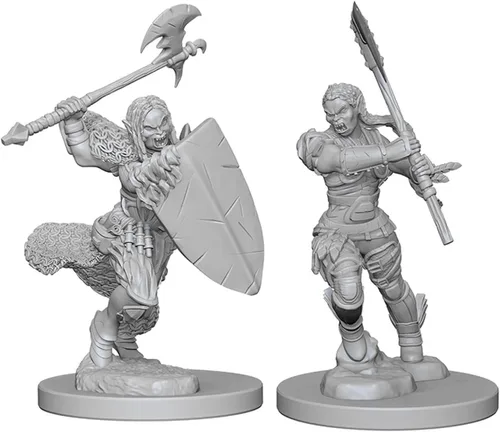 Vista 2 de Pathfinder Battles Deep Cuts: Bárbaro femenino medio orco