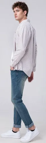 Vista 5 de Plaid&Plain Jeans ajustados para hombre