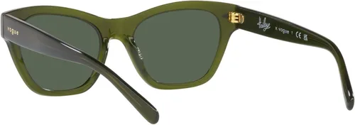 Vista 7 de Vogue Eyewear Woman Sunglasses Opal Green Frame, Dark Green Lenses, 51MM