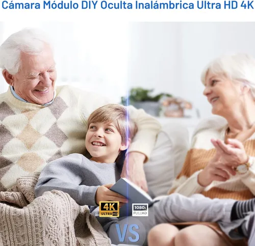 Vista 5 de Minicámara real Full 4K-HD, módulo de bricolaje con control remoto inalámbrico, cámara de seguridad para niñera con detección de movimiento