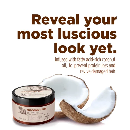 Vista 2 de Soapbox Coconut & Shea - Acondicionador profundo rejuvenecedor, tratamiento hidratante para cabello seco y dañado, deja el cabello suave, liso e