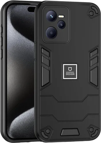 Vista 225 de Funda compatible con Redmi A1, compatible con Redmi A2 2 en 1 [PC dura + TPU], funda de teléfono negra
