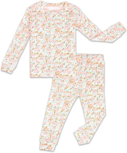 Vista 24 de moimoln 6M-8Y Pijama floral para bebé y niña pequeña, suave, modal, algodón, transpirable, ajustado, manga larga, conjunto de ropa de dormir A_baya