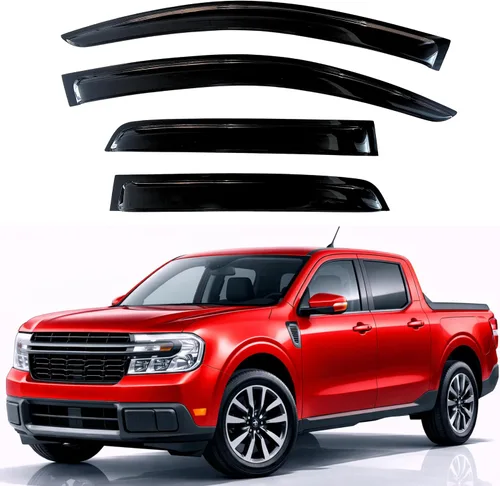 Vista 162 de KPY Moldura deflectora de viento con protección contra la lluvia compatible con Mazda CX-3 2016-2021 (CX3), 4 unidades, para ventana lateral