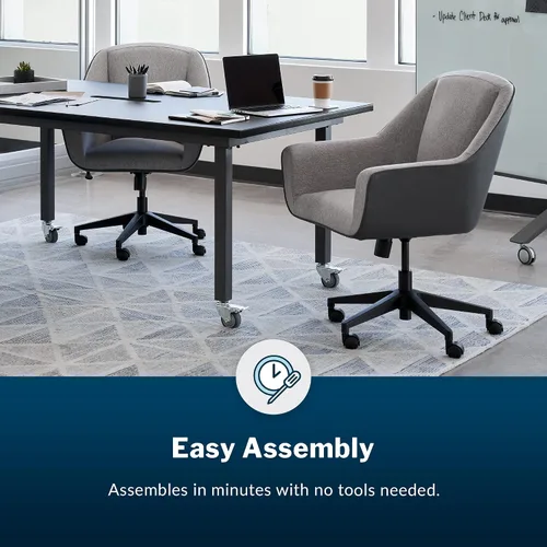 Vista 5 de Vari Silla tapizada para conferencias – Sterling/Graphite Grey