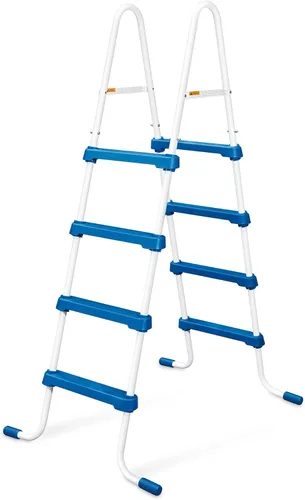 Vista 11 de Funsicle SureStep - Escalera de piscina de acero ligero de 3 escalones para exteriores con pies antideslizantes para uso en exteriores, color negro