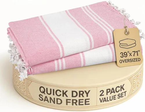Vista 41 de LANE LINEN Toalla de Playa, Paquete de 2 Toallas de Playa de Gran Tamaño, 39"x71", Toallas de Piscina de Secado Rápido para Adultos, Absorbentes a