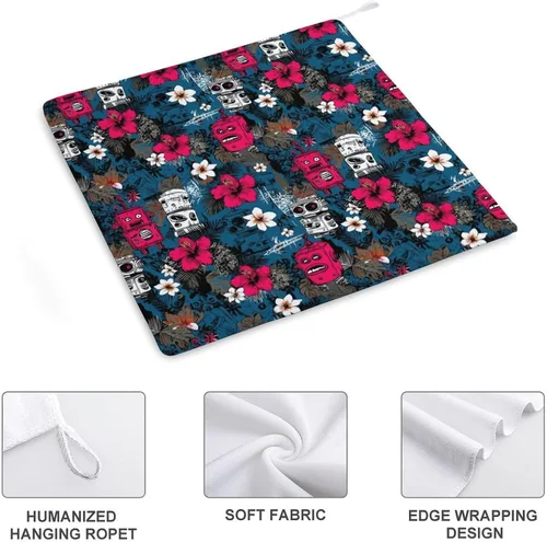 Vista 3 de Tropical Retro Robots Print Hand Towels for Bathroom Kitchen, Cute Hanging Kitchen Towels with Hanging Loop, Decorative Absorbent Coral Bath Hand