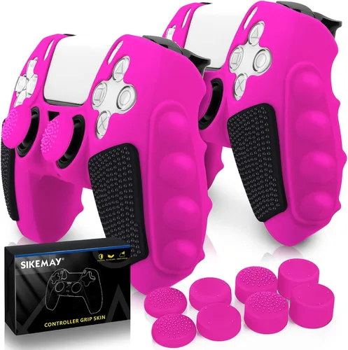 Vista 11 de SIKEMAY Anti-Slip PS5 Controller Skin, Soft Thicken Non-Slip Studded Silicone Gel Grip Protective Cover Case for PlayStation 5 Controller Grip, 2
