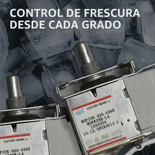 Vista 2 de M-ini Termostato de nevera, Termostato universal para refrigerador, 3 pines WDFE33B-L1 Control de temperatura para Haier Ronshen Kelon W-hirlpool