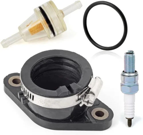 Vista 2 de Bota de carburador colector de admisión y bujía para Honda TRX350 Rancher 350 TRX450 S ES Foreman 450 1998-2006 16210-HN5-671 16210-HN0-A01