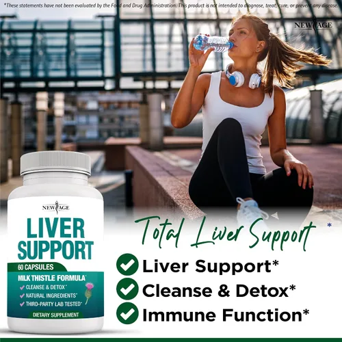 Vista 3 de Liver Cleanse Detox & Repair - Milk Thistle Supplement - Liver Support with Choline, Artichoke Extract, Chicory & Dandelion Root Supplement - Milk