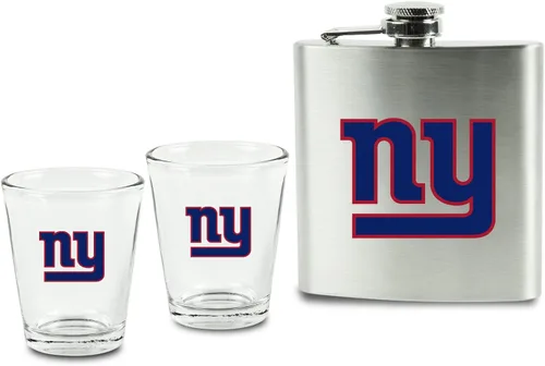 Vista 10 de Juego de vasos de chupito y petaca de acero inoxidable de la NFL