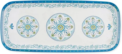 Vista 4 de UP ware Cinco de Mayo - Bandeja rectangular de melamina para servir, 15 x 6.5 pulgadas, bandeja de comida sin BPA para entretenimiento en fiestas