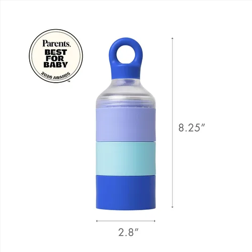 Vista 2 de Dispensador de fórmula para bebés Boon Triful para llevar - Envases de fórmula de acero inoxidable aislados con diseño apilable - Suministros