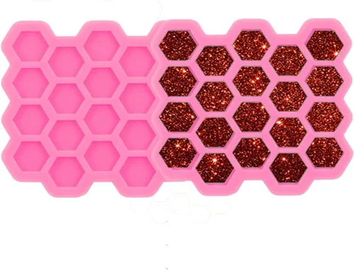 Vista 8 de 4 piezas de moldes de tachuelas de resina de silicona brillantes en forma de garitas de Puerto Rico para manualidades de resina epoxi y joyería DIY