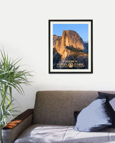Vista 2 de Póster del Parque Nacional de Yosemite - Arte de pared WPA - Póster de viaje para decoración del hogar, regalo de inauguración de la casa