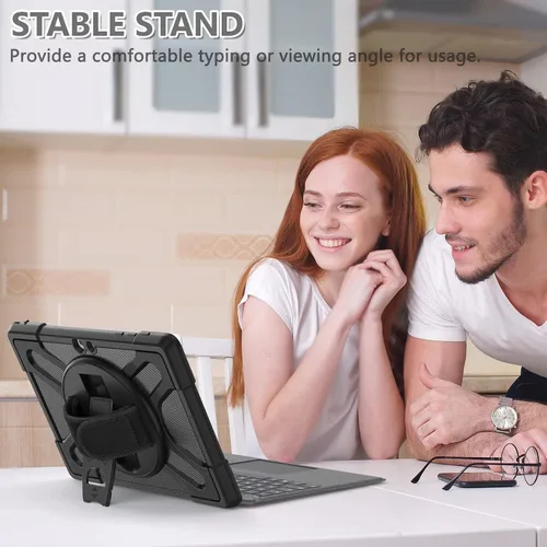 Vista 5 de Junfire Funda para Microsoft Surface Go 4 2023/Surface Go 3/Surface Go 2, a prueba de golpes, Surface Go de 10.5 pulgadas, correa de mano/soporte