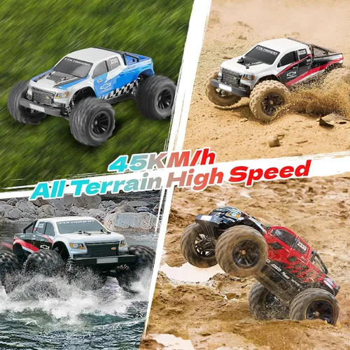 Vista 7 de Eazyrc Colorado RC Monster Truck 4X4, sin escobillas todoterreno con licencia Chevrolet, camión de control remoto recargable de más de 45 KPH