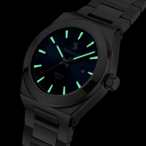 Vista 6 de Solstice Reloj de acero inoxidable para hombre - Cristal de zafiro - Reloj resistente al agua para cada ocasión