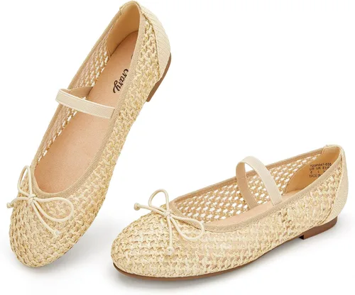 Vista 9 de Trary Cavie - Zapatos planos de ballet para mujer, zapatos Mary Jane para Rosa