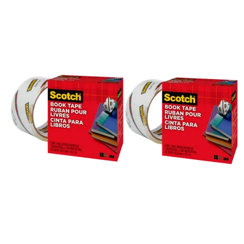 Vista 10 de Cinta para Libros Scotch, 2 pulgadas x 540 pulgadas, Excelente para Reparar, Reforzar, Proteger y Cubrir (845)