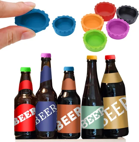 Vista 5 de ZOCONE Juego de tapas para botellas, 36 tapas de latas de refresco + tapas de latas + tapas de botellas de cerveza de silicona, tapas de botellas a